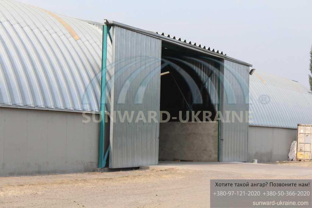 бескаркасный ангар фото ворот