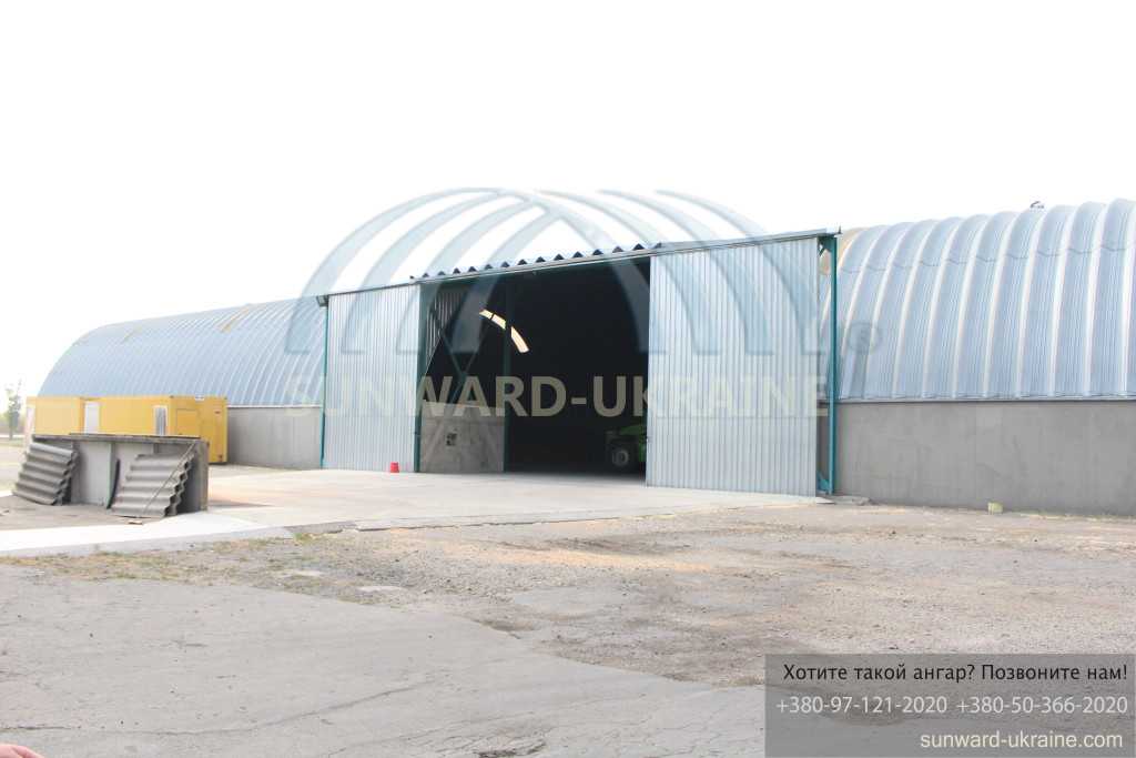 бескаркасный ангар в украине фото боковых ворот цена на ангары