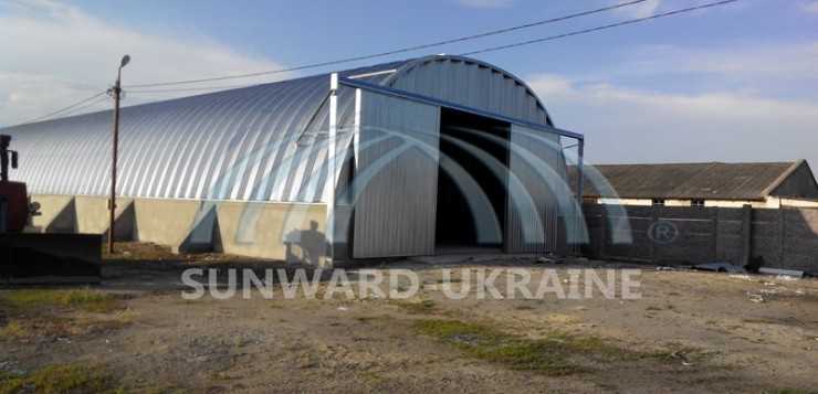 ангар из арочных панелей