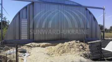 бескаркасный ангар в новомосковске 12на40 м