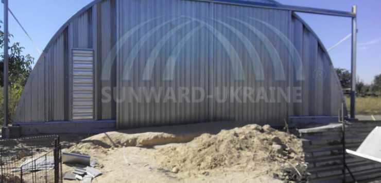 бескаркасный ангар в новомосковске 12на40 м