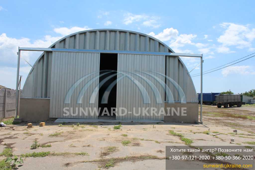 бескаркасный ангар