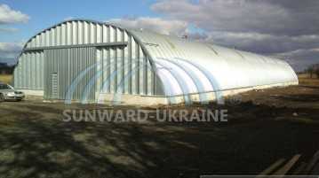 бескаркасный ангар для хранения зерновых