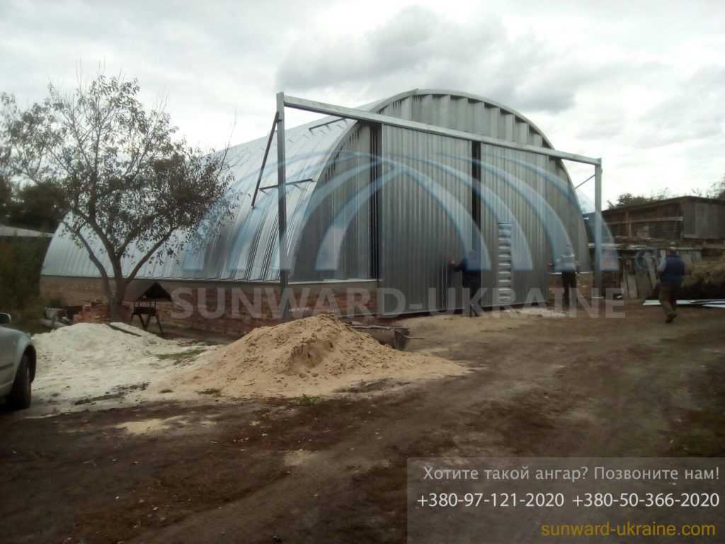 бескаркасный ангар в полтаве