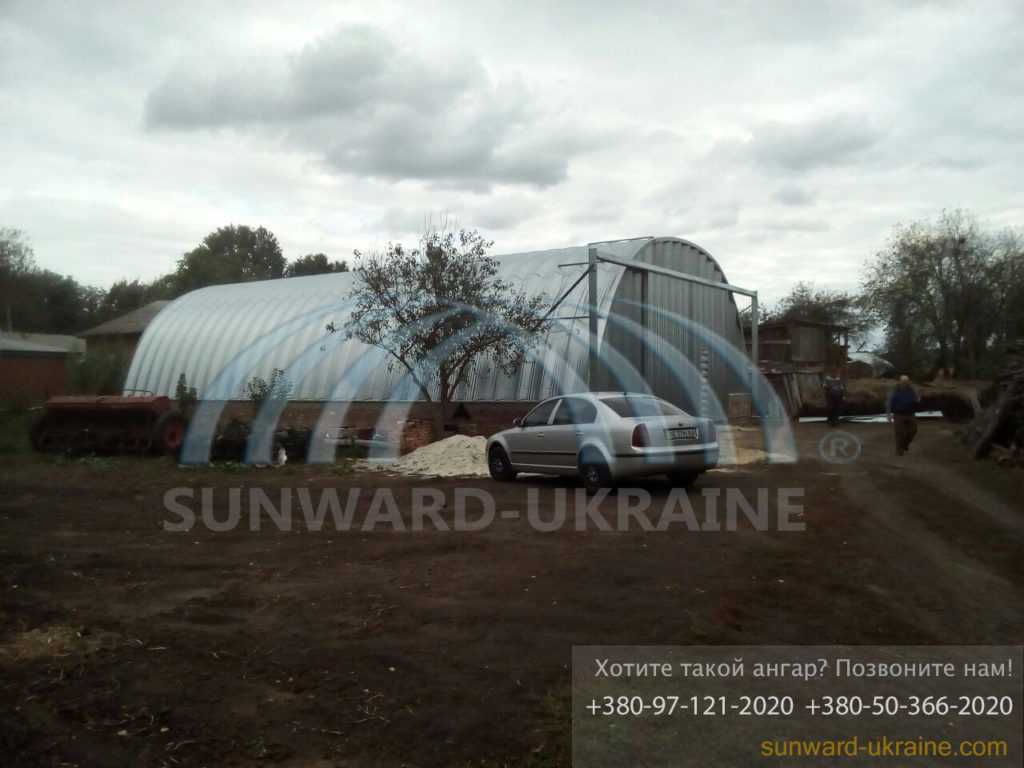 маленький ангар из оцинковки