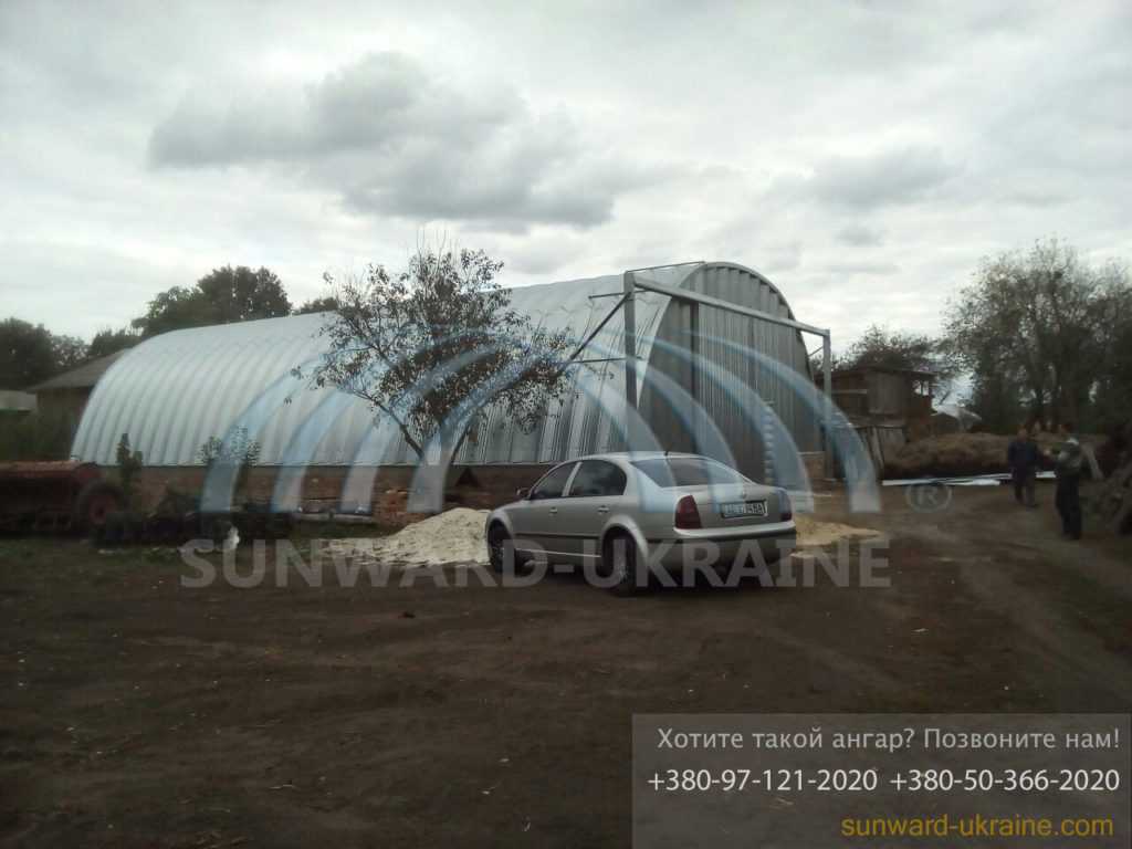 строительство ангара фото
